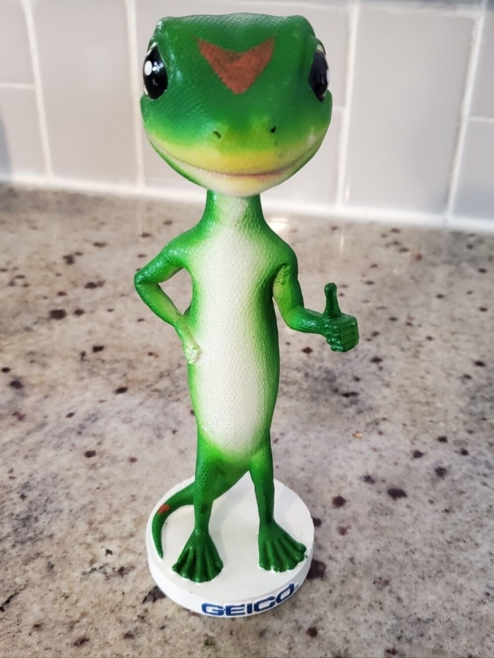 GEICO Gecko Bobblehead 2014 Collectors Edition Martin - 7 inch Green BD&A